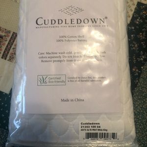 Cuddle down quilted, pillow protector, and white king size